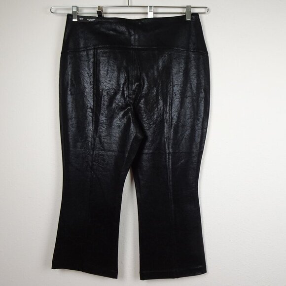 LIVERPOOL Stella Kick Flare Pants Women's Plus Size 18W Black Crackle Coated - Picture 6 of 13